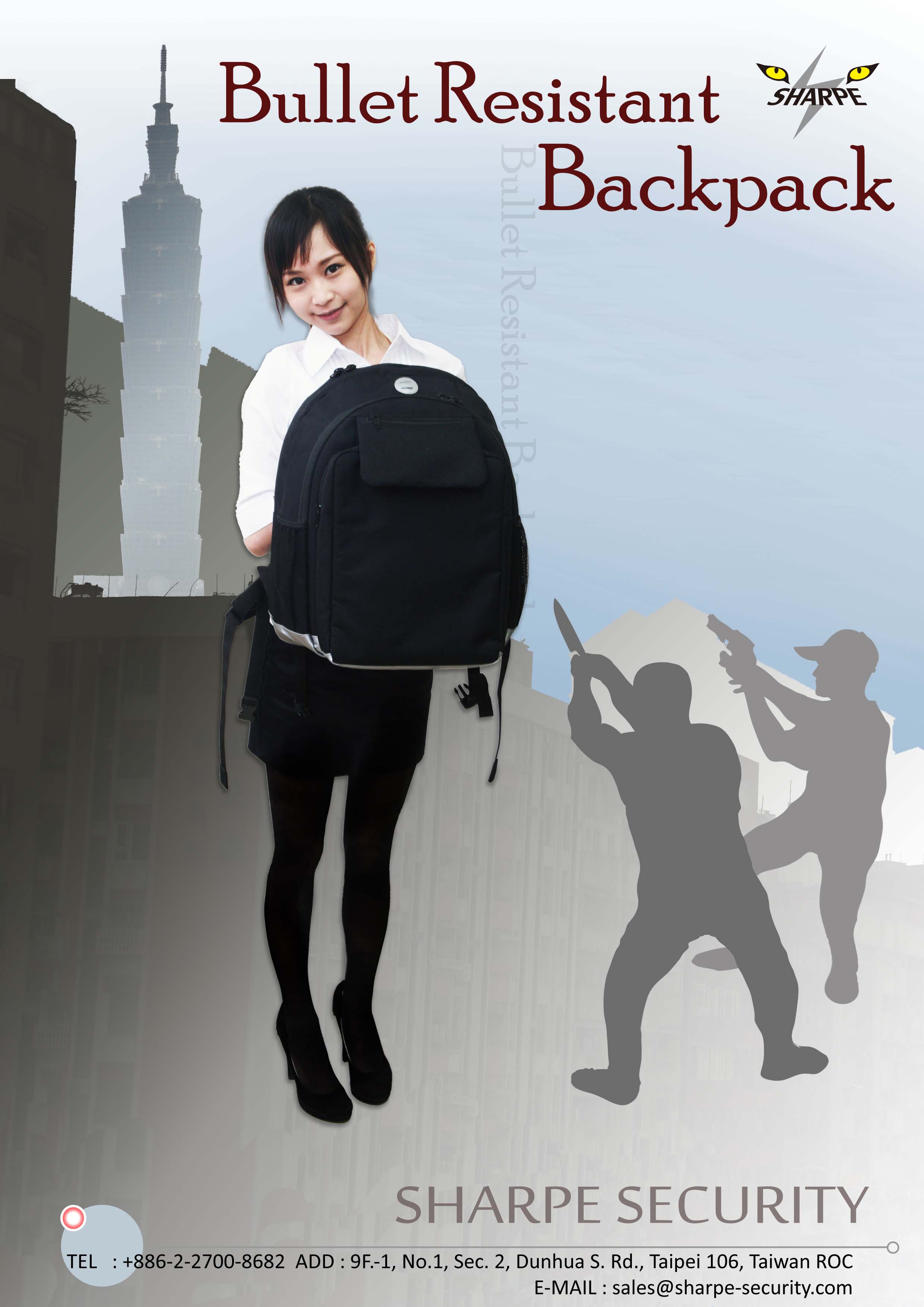 YH001 Bullet Resistant Backpack